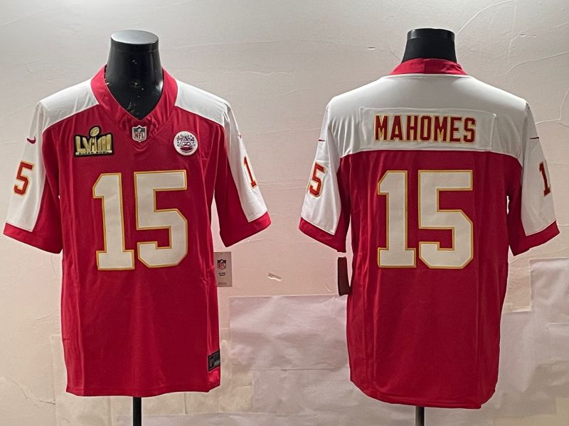 Men Kansas City Chiefs 15 Mahomes Red Thanksgiving four generations 2025 Nike Limited NFL Jersey style 1